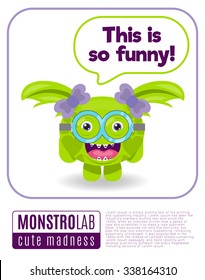 Illustration of a monster saying this is so funny