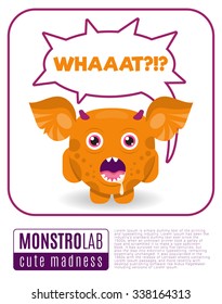 Illustration of a monster saying what