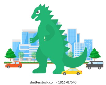 Illustration of a monster that appeared in the city.