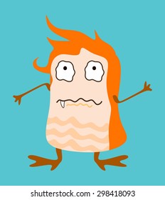 Illustration monster, unlimited for; icon, cover, t-shirt, background, mascot, cartoon character, etc