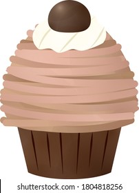 Illustration of mont blanc cake