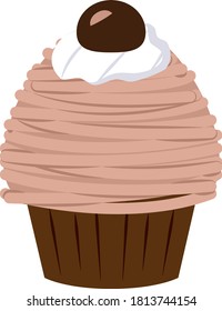 Illustration of mont blanc cake