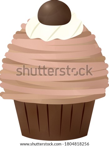 Illustration of mont blanc cake