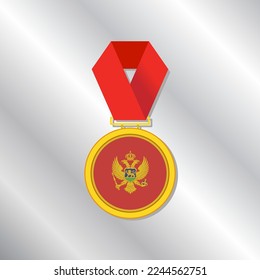 Illustration of Montenegro flag Template