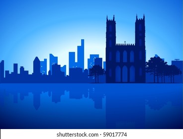 An illustration of Montreal (Canada) skyline