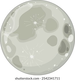 Illustration of a moon with abstract designs