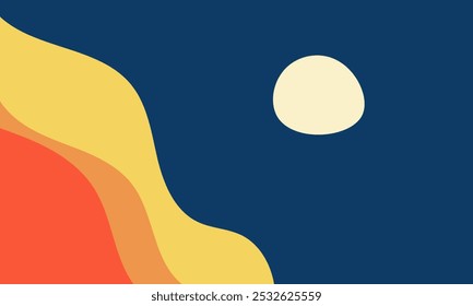 illustration of a moon art
