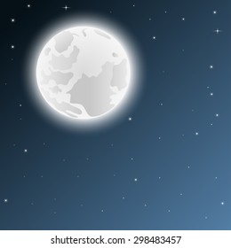 Illustration of the moon. EPS 10