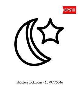 illustration of moon flat icon