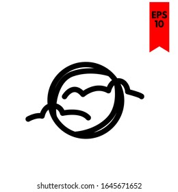 illustration of moon flat icon