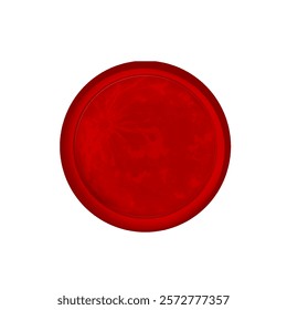 illustration of moon icon with red light without background