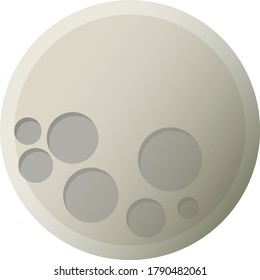 Illustration of moon on transparent background