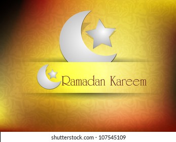 Illustration of Moon with Star for Ramadan Kareem. EPS 10.