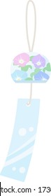 Illustration of a morning glory wind chime.