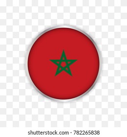 illustration of morocco flag with isolated transparent background