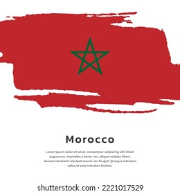 Illustration of Morocco flag Template