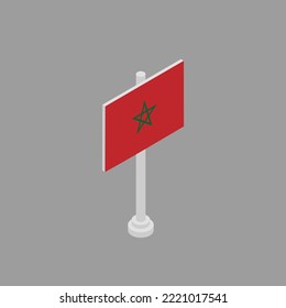 Illustration of Morocco flag Template