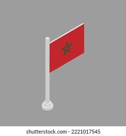 Illustration of Morocco flag Template