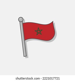 Illustration of Morocco flag Template