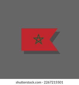 Illustration of Morocco flag Template