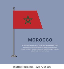 Illustration of Morocco flag Template