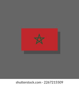 Illustration of Morocco flag Template