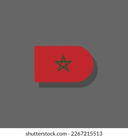 Ilustración de la plantilla de bandera de Marruecos
