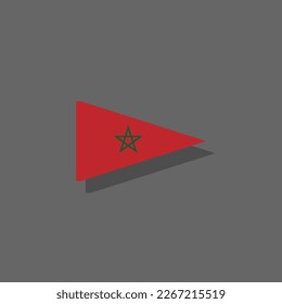 Ilustración de la plantilla de bandera de Marruecos