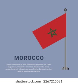 Illustration of Morocco flag Template