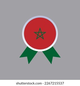 Illustration of Morocco flag Template