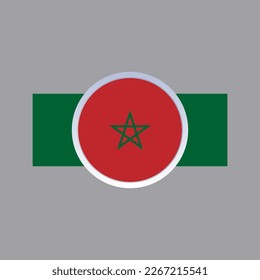 Illustration of Morocco flag Template