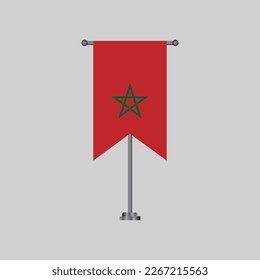 Ilustración de la plantilla de bandera de Marruecos