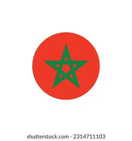 Illustration of Morocco flag Template.