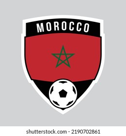 Illustration of Morocco Shield Team Badge for Football Tournament