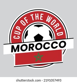 Illustration of Morocco Team Badge for Football Tournament
