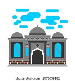 An illustration of a mosque building made to complement various project needs and so on.