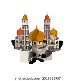 ilustração de um edifício de mesquita sem fundo