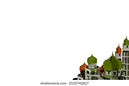illustration of a mosque building without a background
