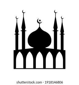 illustration of mosque dome with star moon. Islamic icons can be used for the month of Ramadan, Eid and Eid Al-Adha. for logo, website and poster designs. vector