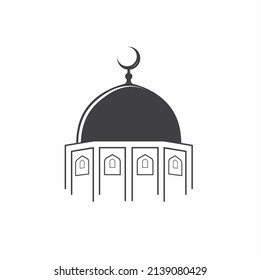 illustration of mosque dome, vector art.