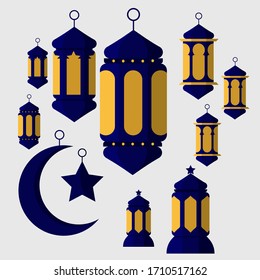 Illustration Moschee Laternensymbol für ramadan kareem, eid mubarak usw.