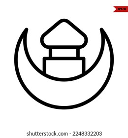 Illustration of Mosque Line Icon