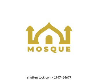 Illustration of a mosque. modern Islamic logo. good for any business, organization or foundation with a Islamic theme.