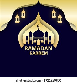 illustration of a mosque for ramadan or eid