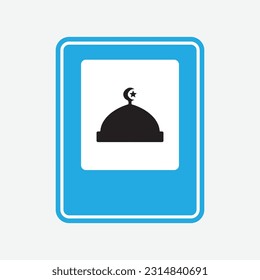 The Illustration of Mosque Sign