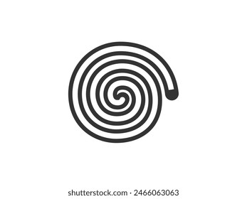 Illustration of a mosquito coil icon (line drawing).