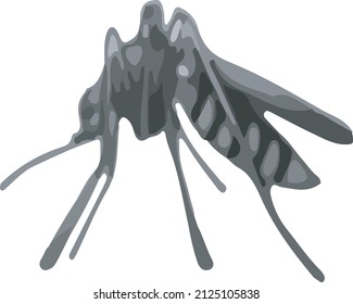 illustration of a mosquito perching