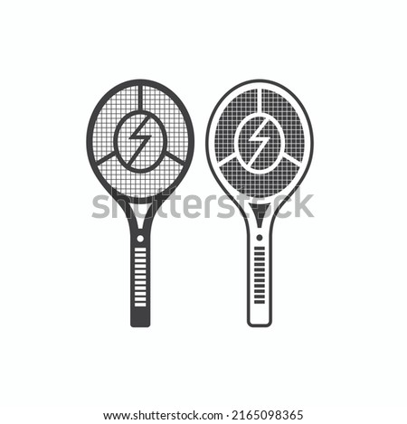 illustration of mosquito racket, vector art.