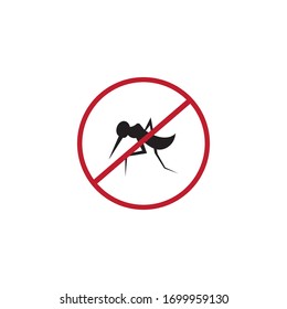 illustration of mosquito warning icon. vector design