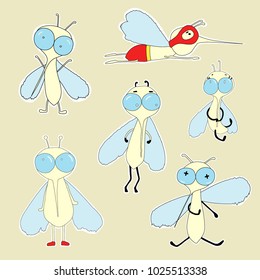 illustration of mosquitoes
